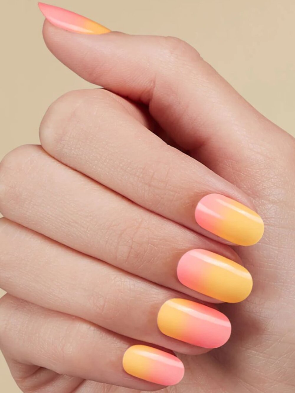 Kleo Kolor LED Gel Nail Strips Sunset View Peach Nude 32 Strips NEW